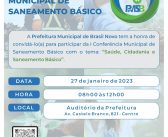 Brasil Novo realizará l Conferência Municipal de Saneamento Básico.